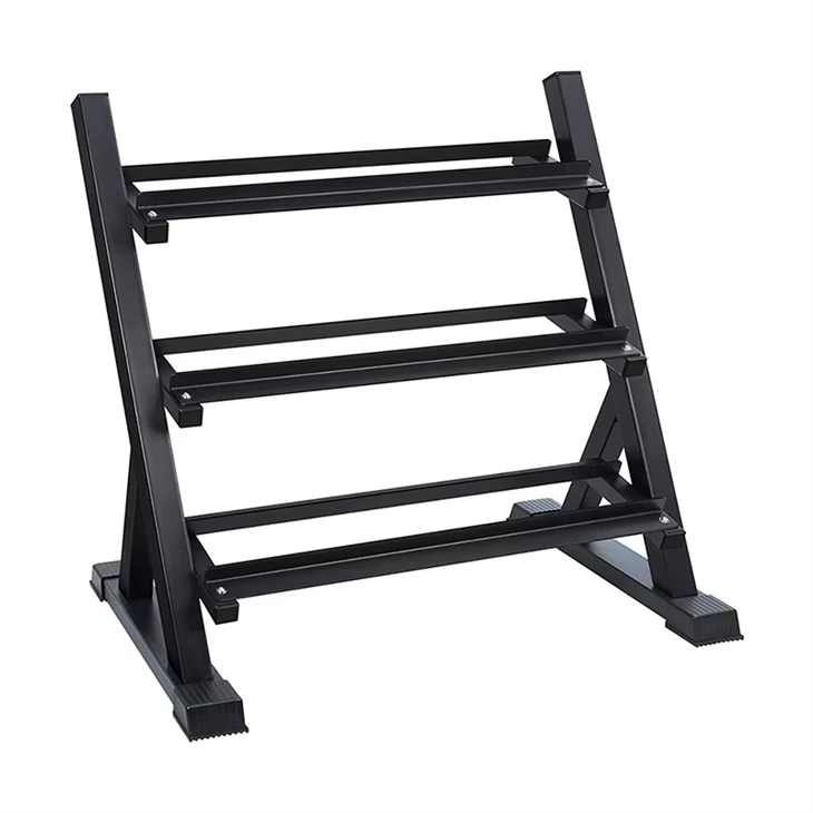 CHOOYOU 3 Tier Metal Steel Home Workout Gym Dumbbell Shelves Weight Rack Storage Stand suppliers